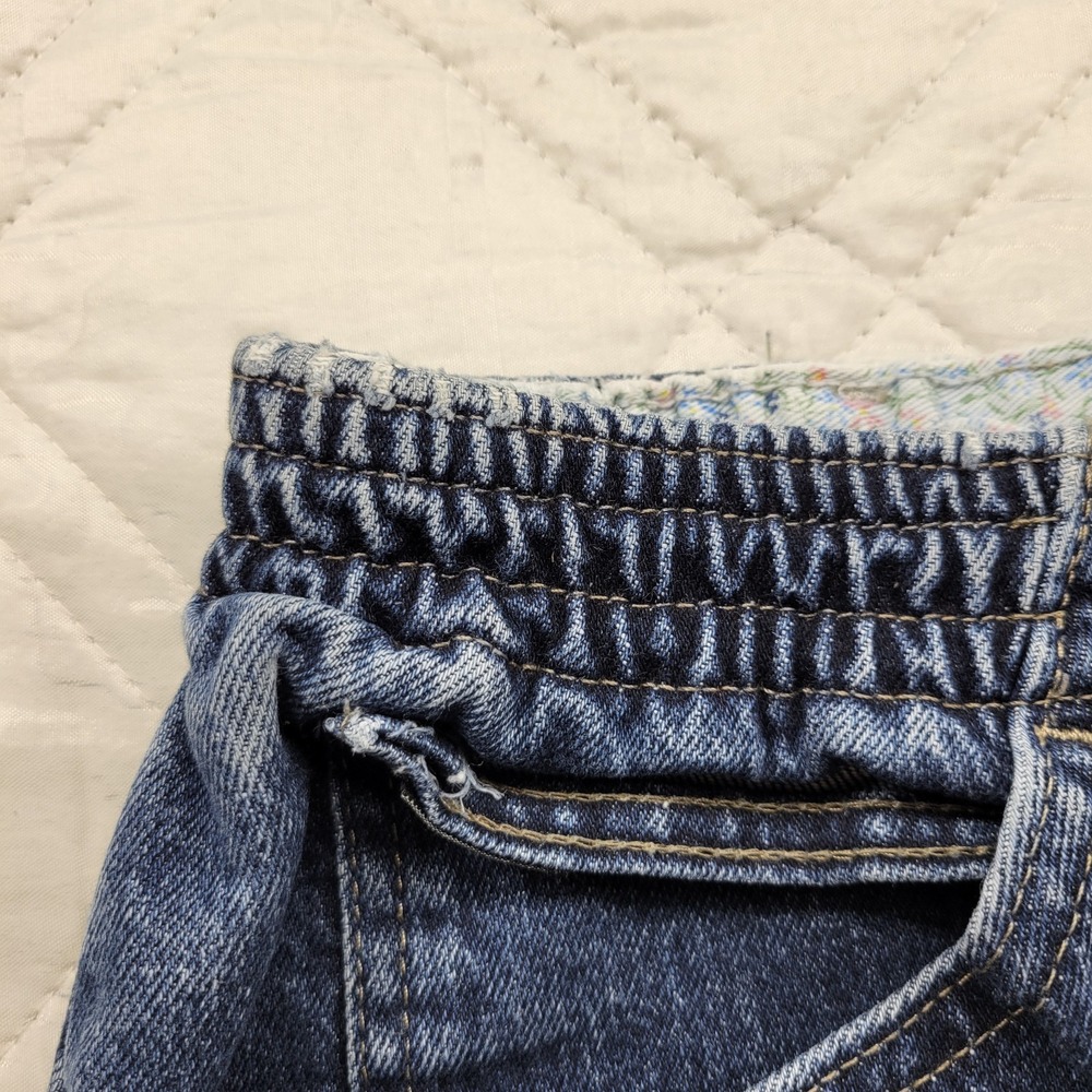 Lee side elastic at the waist blue jean shorts size 16W - Picture 3 of 6